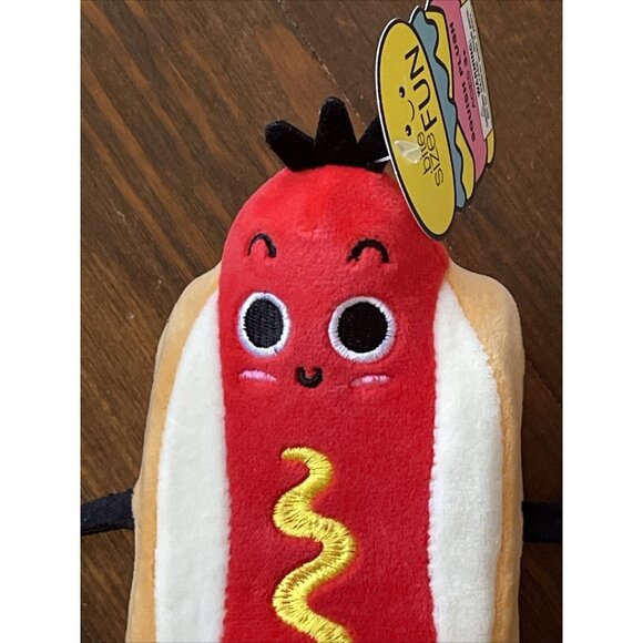 Bite Size Fun Squishy Plush Child Hot Dog Fidget Toy 3 Years + - Picture 3 of 6